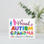 Proud Autism Grandma Postkarte (Stehend Vorderseite)
