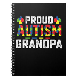 Proud Autism Grandpa Awareness Autistic Family Notizblock