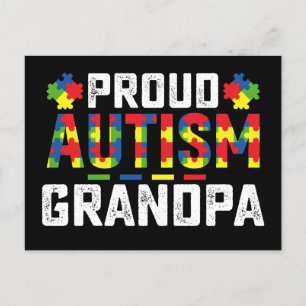 Proud Autism Grandpa Awareness Autistic Family Postkarte