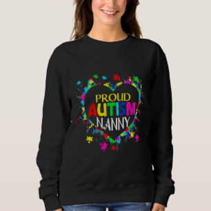 Proud Autism Gruscha Autism Awareness Support Fami Sweatshirt