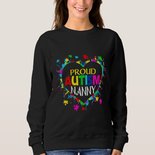 Proud Autism Gruscha Autism Awareness Support Fami Sweatshirt (Vorderseite)