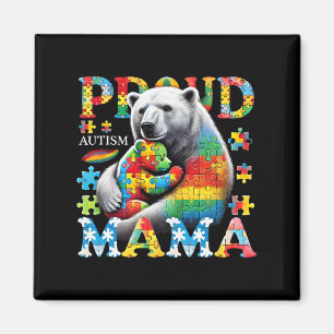 Proud Autism Mama Bear Liebe Autismus Bewusstseins Magnet
