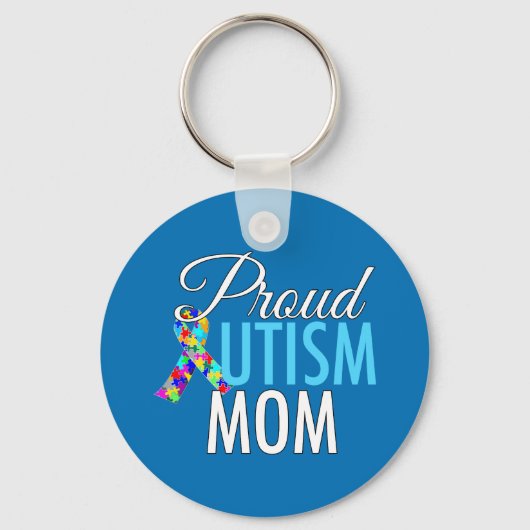 Proud Autism Mama Beautiful Blue Schlüsselanhänger (Vorderseite)