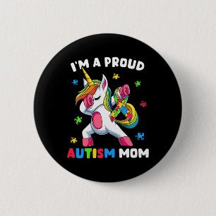 Proud Autism Mama Dab Dance Button