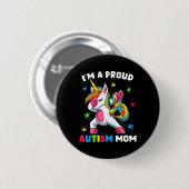 Proud Autism Mama Dab Dance Button (Vorne & Hinten)