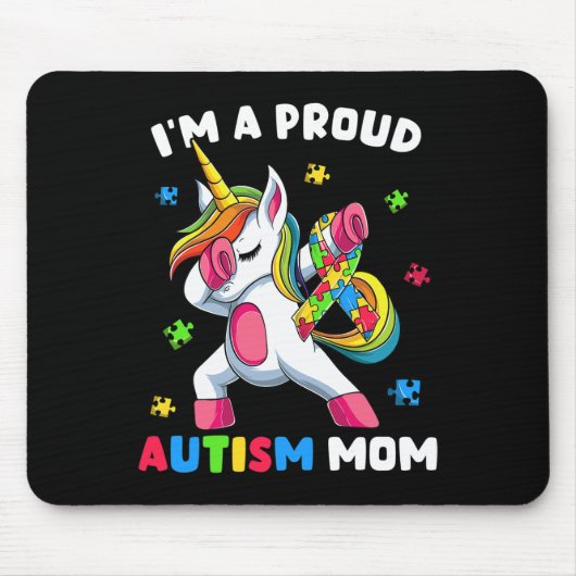 Proud Autism Mama Dab Dance Mousepad (Vorne)