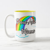 Proud Autism Mama Zweifarbige Tasse (Links)