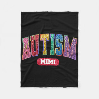 Proud Autism Mimi Autism Awareness Month Family Ma Fleecedecke