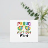 Proud Autism Mimi Mama Bewusstsein Postkarte (Stehend Vorderseite)