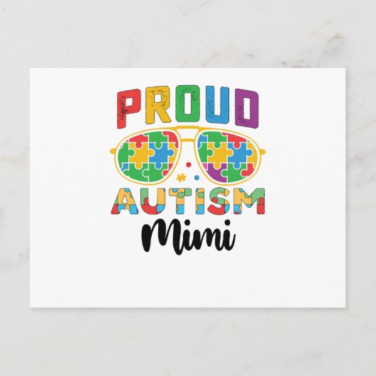 Proud Autism Mimi Mama Bewusstsein Postkarte (Vorderseite)