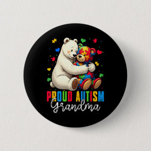 Proud Autism Oma Bear Autismus Bewusstsein Son Dau Button