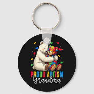Proud Autism Oma Bear Autismus Bewusstsein Son Dau Schlüsselanhänger