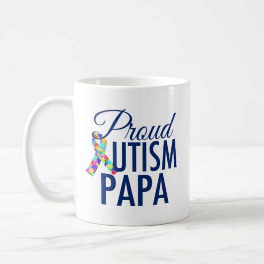 Proud Autism Papa Kaffeetasse (Links)