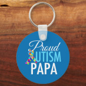 Proud Autism Papa Schlüsselanhänger (Vorderseite)
