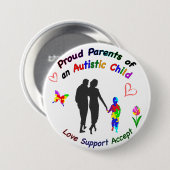 Proud Autism Parents Button (Vorne & Hinten)