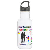 Proud Autism Parents Edelstahlflasche (Vorderseite)