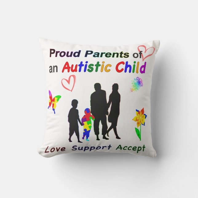 Proud Autism Parents Kissen (Vorderseite)