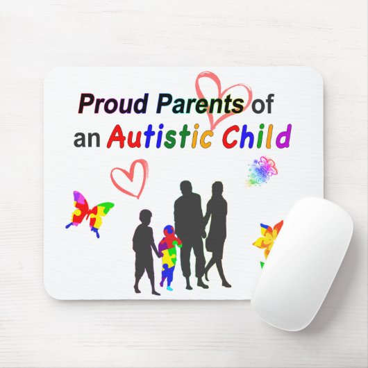 Proud Autism Parents Mousepad (Mit Mouse)
