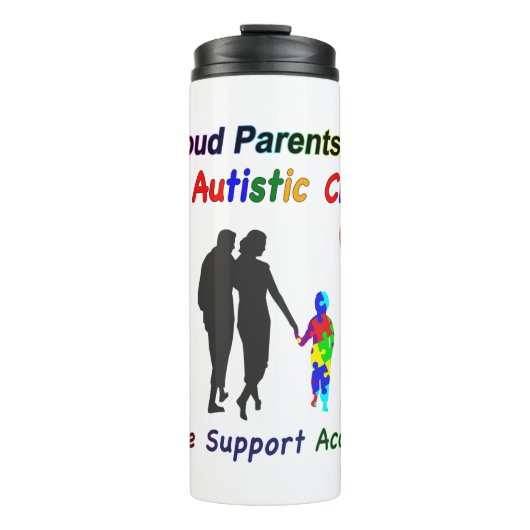 Proud Autism Parents Thermosbecher (Vorderseite)
