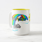 Proud Autism Sister Zweifarbige Tasse (Vorderseite Links)