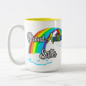 Proud Autism Sister Zweifarbige Tasse (Links)