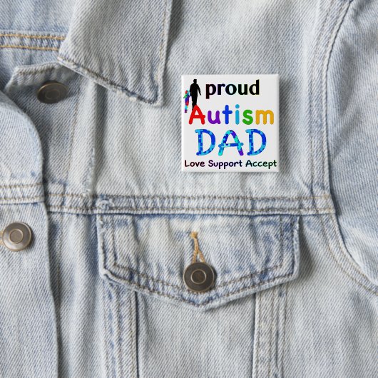 Proud Autism Vater Button (Beispiel)
