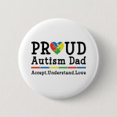 Proud Autism Vater Button (Vorderseite)
