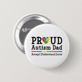 Proud Autism Vater Button (Vorne & Hinten)