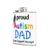 Proud Autism Vater Flachmann (Links)