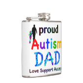 Proud Autism Vater Flachmann (Rechts)