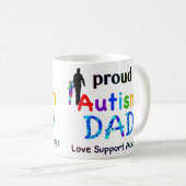 Proud Autism Vater Kaffeetasse (VorderseiteRechts)