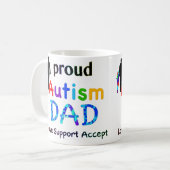 Proud Autism Vater Kaffeetasse (Vorderseite Links)