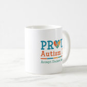 Proud Autism Vater Kaffeetasse (VorderseiteRechts)