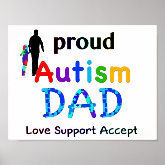 Proud Autism Vater Poster (Vorne)