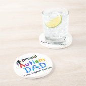 Proud Autism Vater Sandstein Untersetzer (Seite)