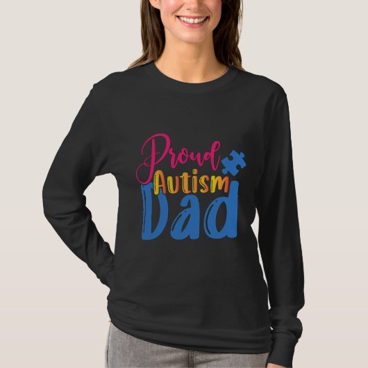 Proud Autism Vater T-Shirt (Vorderseite)