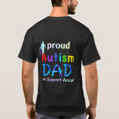 Proud Autism Vater T-Shirt (Rückseite)