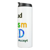 Proud Autism Vater Thermosbecher (Nach rechts gedreht)