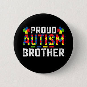 Proud Autismus Brüderwissen Autistische Familie Button
