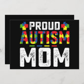Proud Autismus Mama Bewusstsein Autistische Famili Einladung (Vorne/Hinten)
