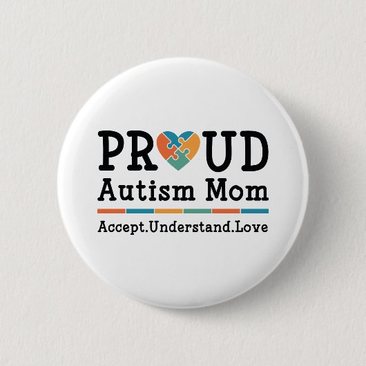 Proud-Autismus-Mama Button (Vorderseite)
