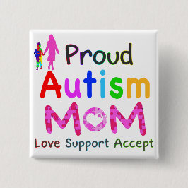 Proud-Autismus-Mama Button