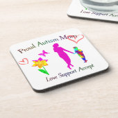 Proud-Autismus-Mama Getränkeuntersetzer (Linke Seite)