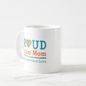 Proud-Autismus-Mama Kaffeetasse (Vorderseite Links)
