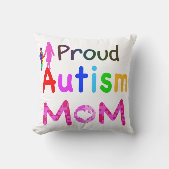 Proud-Autismus-Mama Kissen (Vorderseite)