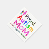 Proud-Autismus-Mama Serviette (Ecke)