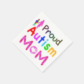Proud-Autismus-Mama Serviette (Ecke)