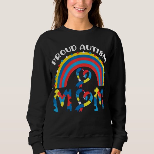 Proud-Autismus-Mama Sweatshirt (Vorderseite)