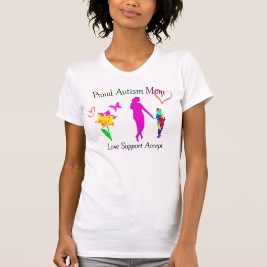 Proud-Autismus-Mama T-Shirt (Vorderseite)