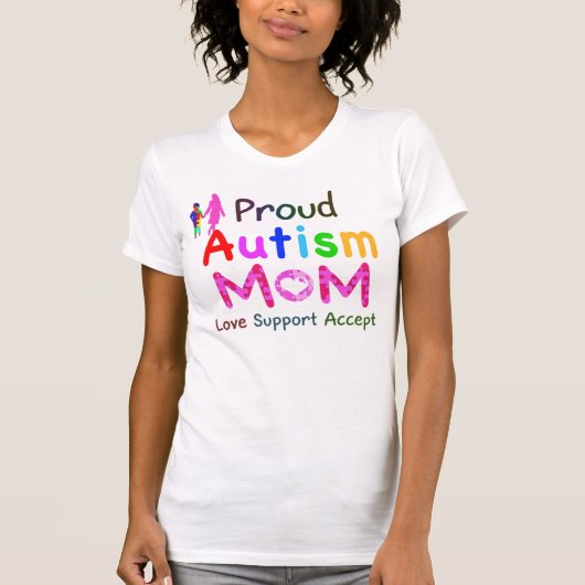 Proud-Autismus-Mama T-Shirt (Vorderseite)